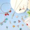 400Pcs Charms for Jewelry Making, Assorted Gold Enamel Charms Jewelry Bangle Charm Pendants Bracelet Necklace Earrings Making and Crafting